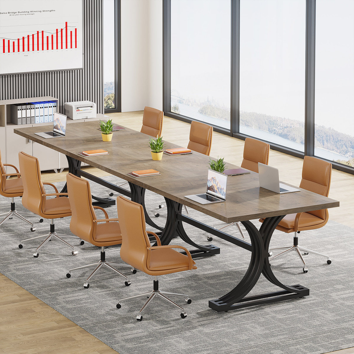 10.5Ft+Rectangle+Office+Conference+Table-1001796693 میز کنفرانس مدل آراد - تصویر 1