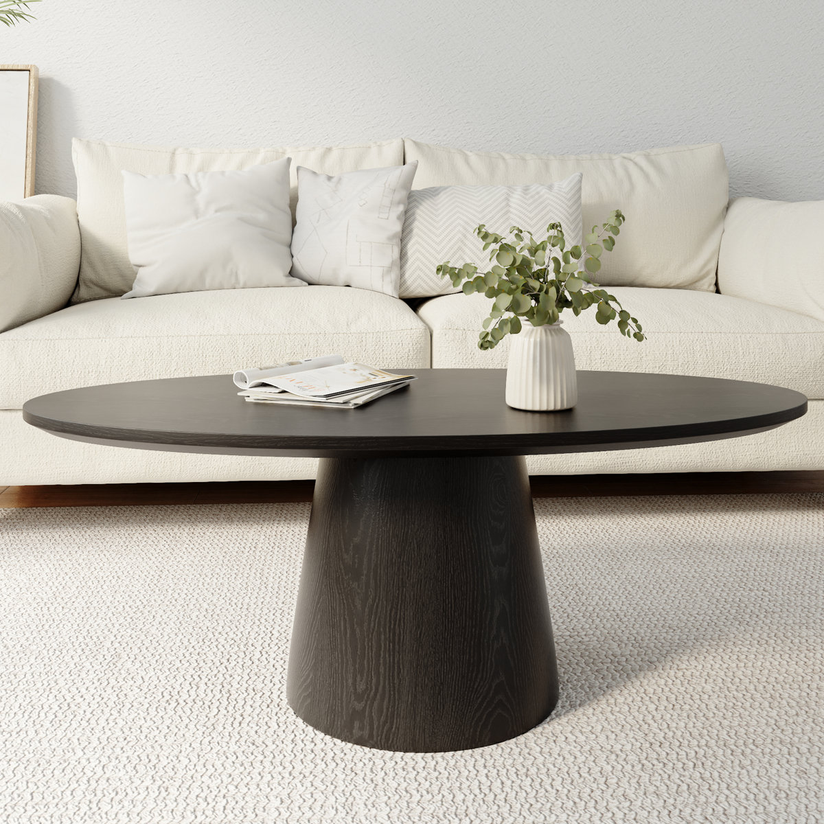 Solid+Wood+Round_Oval+Coffee+Table+Center+Cocktail+Table+Side+Table+Mid (5) جلومبلی مدل روندا - تصویر 1