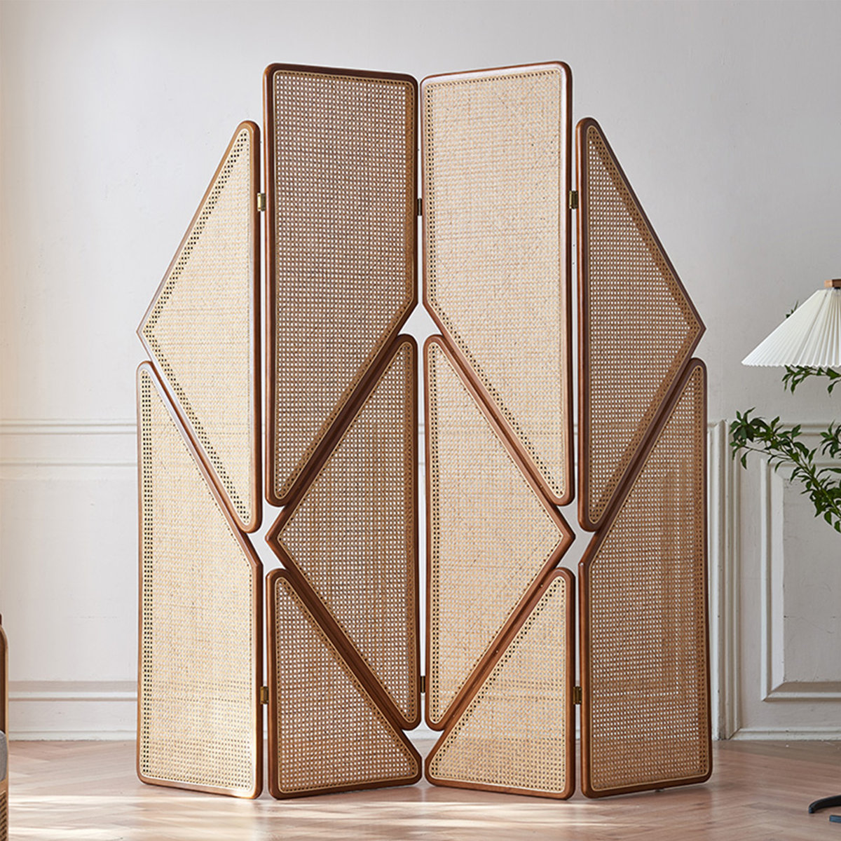 Solid+Wood+Vintage+Rattan+Divider (3) پارتیشن مدل آدلیا - تصویر 1