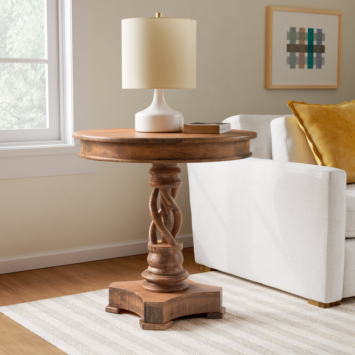 Corwith+Solid+Wood+End+Table-862049675 (1) ست میز عسلی مدل لوتوس - تصویر 1
